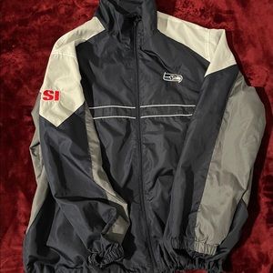 Vtg Embroidered Seattle Seahawks Windbreaker XL